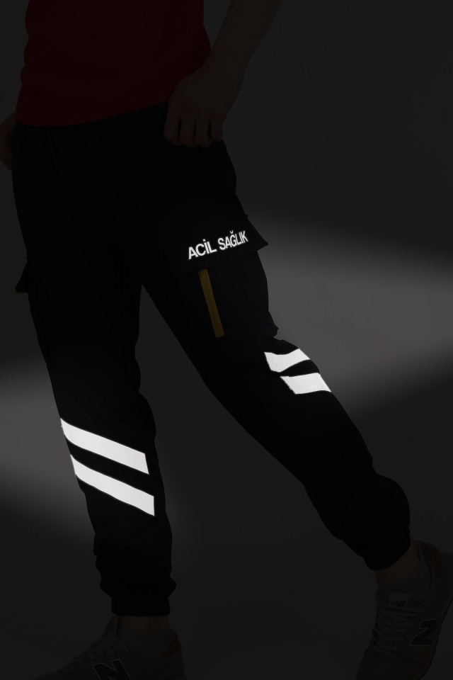 Lacivert Jogger Paça Likralı 112 Acil Sağlık Pantolonu Unisex M