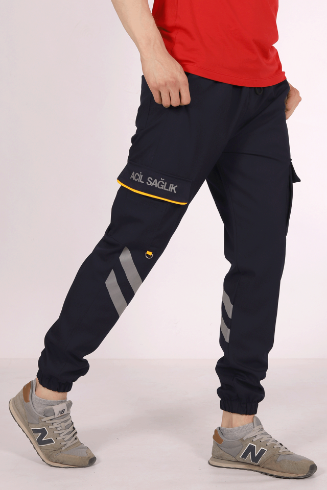 Lacivert Jogger Paça Likralı 112 Acil Sağlık Pantolonu Unisex
