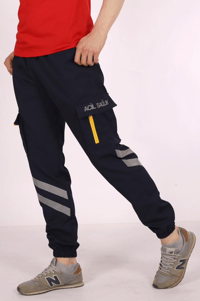Lacivert Jogger Paça Likralı 112 Acil Sağlık Pantolonu Unisex