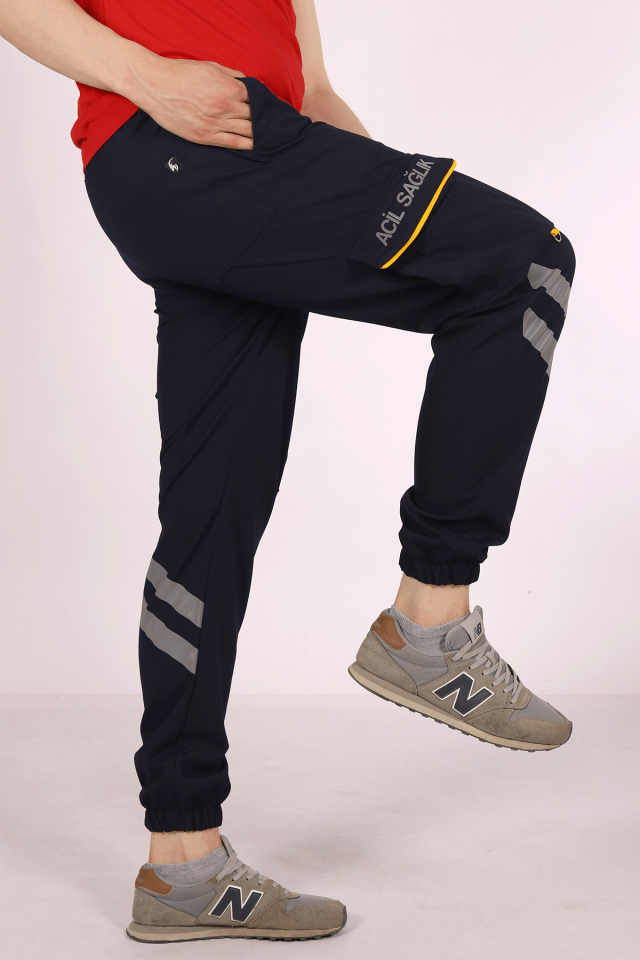 Lacivert Jogger Paça Likralı 112 Acil Sağlık Pantolonu Unisex