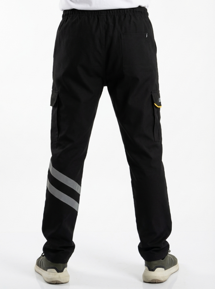 Siyah Likralı 112 Acil Sağlık Pantolonu Unisex S