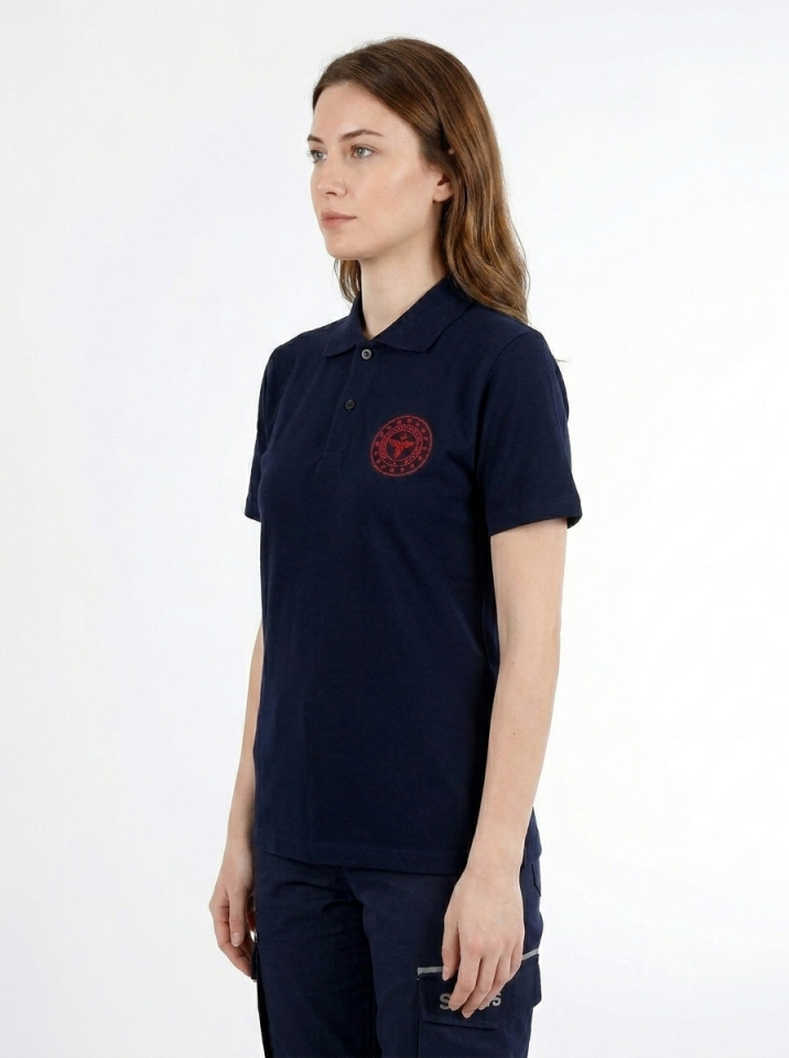 Lacivert 112 Acil Sağlık Polo Yaka Tişört Unisex