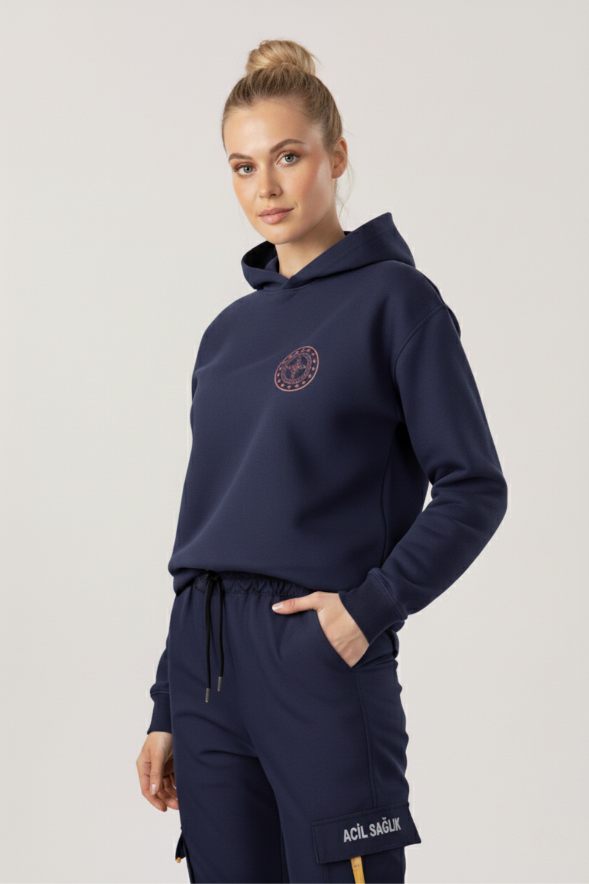 Lacivert 112 Acil Sağlık Kapüşonlu Sweatshirt Unisex