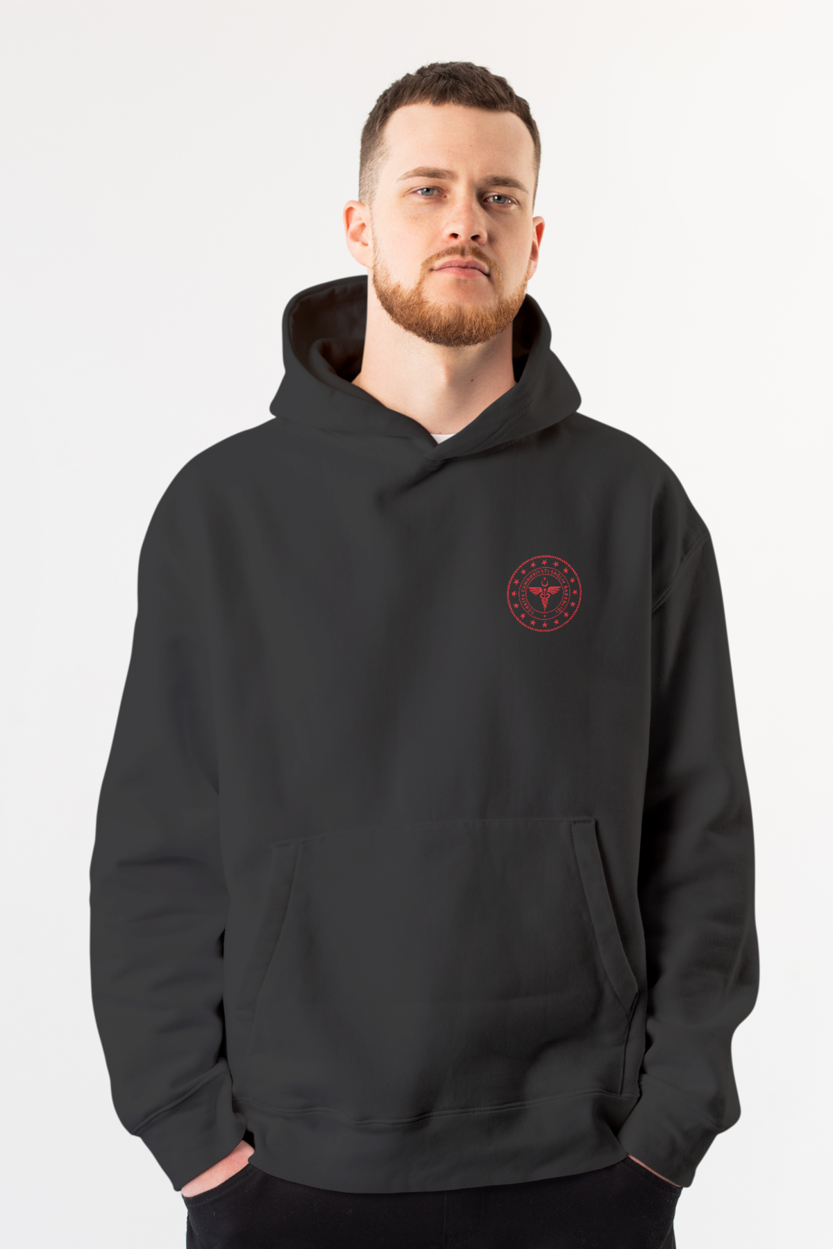 Siyah 112 Acil Sağlık Kapüşonlu Sweatshirt Unisex
