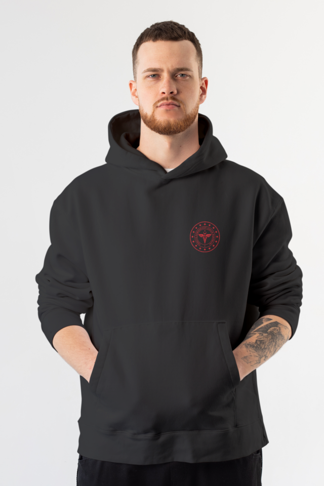 Siyah 112 Acil Sağlık Kapüşonlu Sweatshirt Unisex