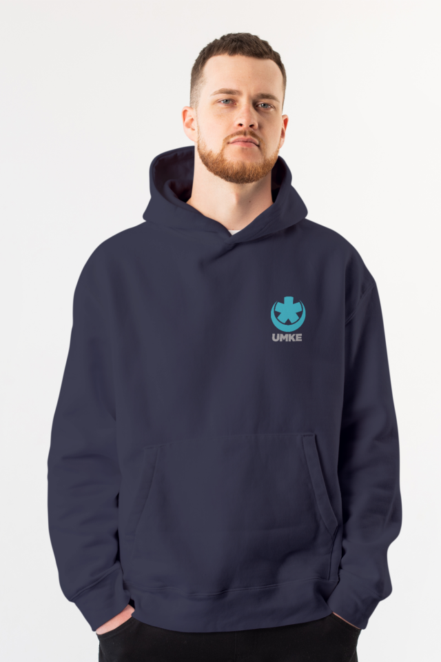 Lacivert UMKE Kapüşonlu Sweatshirt Unisex