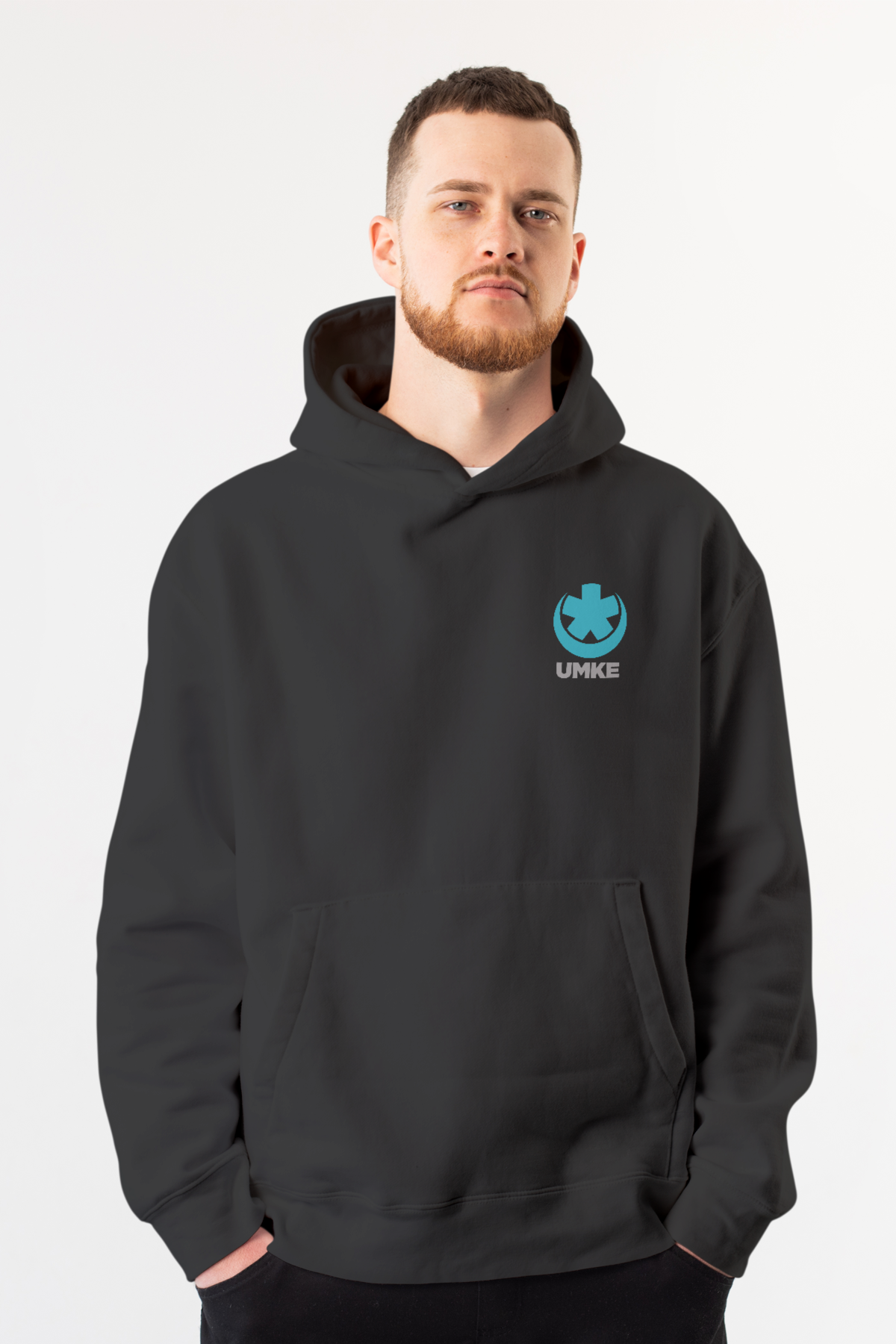 Siyah UMKE Kapüşonlu Sweatshirt Unisex