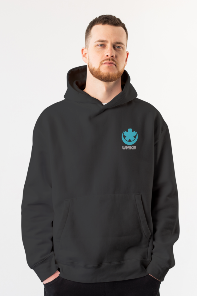 Siyah UMKE Kapüşonlu Sweatshirt Unisex