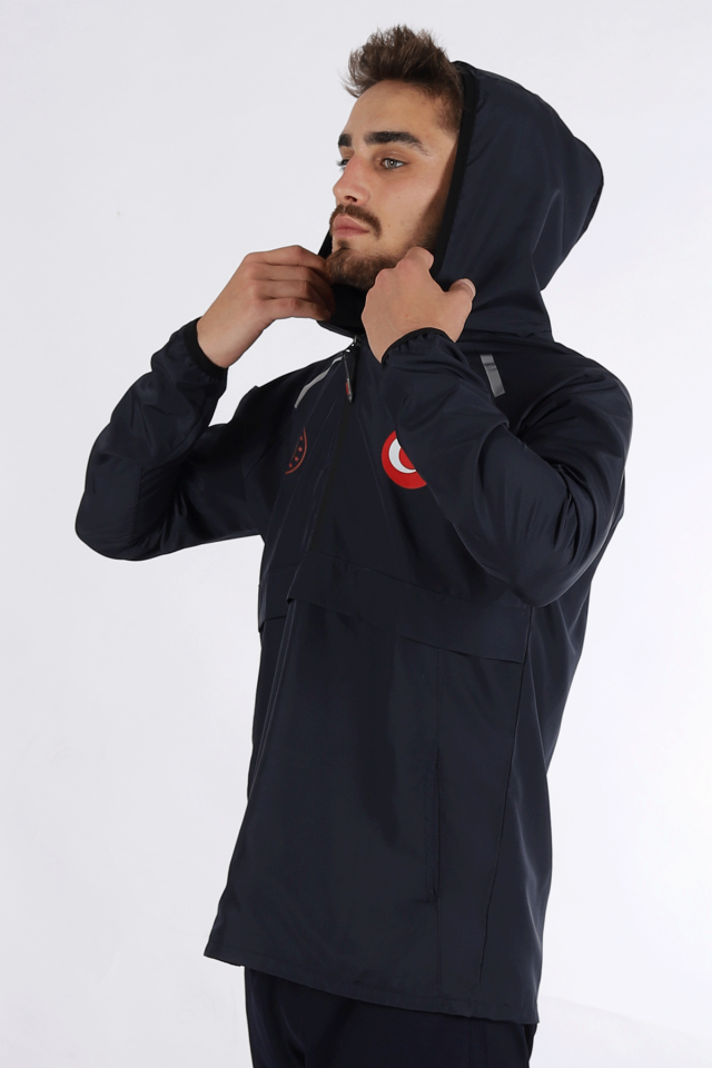 Lacivert 112 Acil Sağlık Kanguru Cep Rüzgarlık Unisex