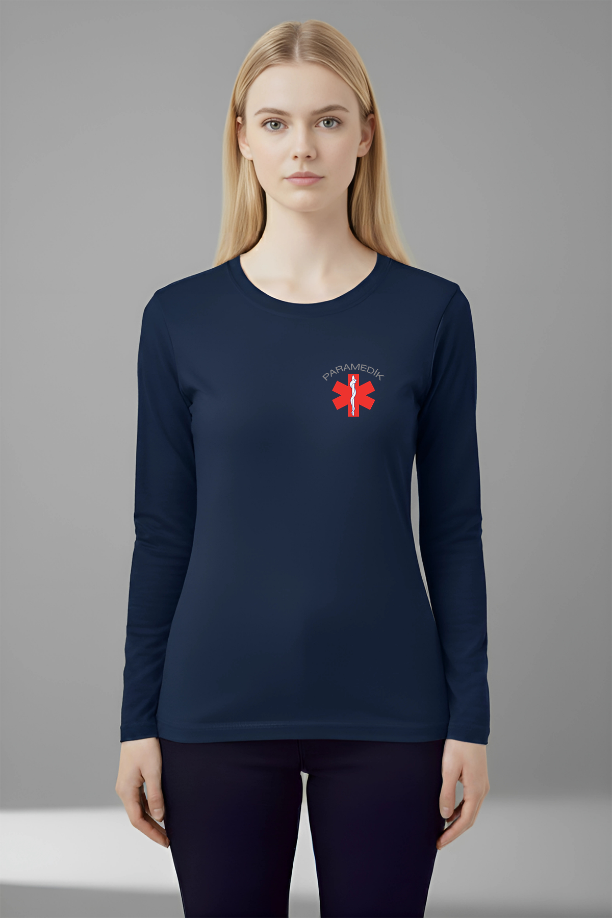 Lacivert Paramedik Mevsimlik Kazak Unisex