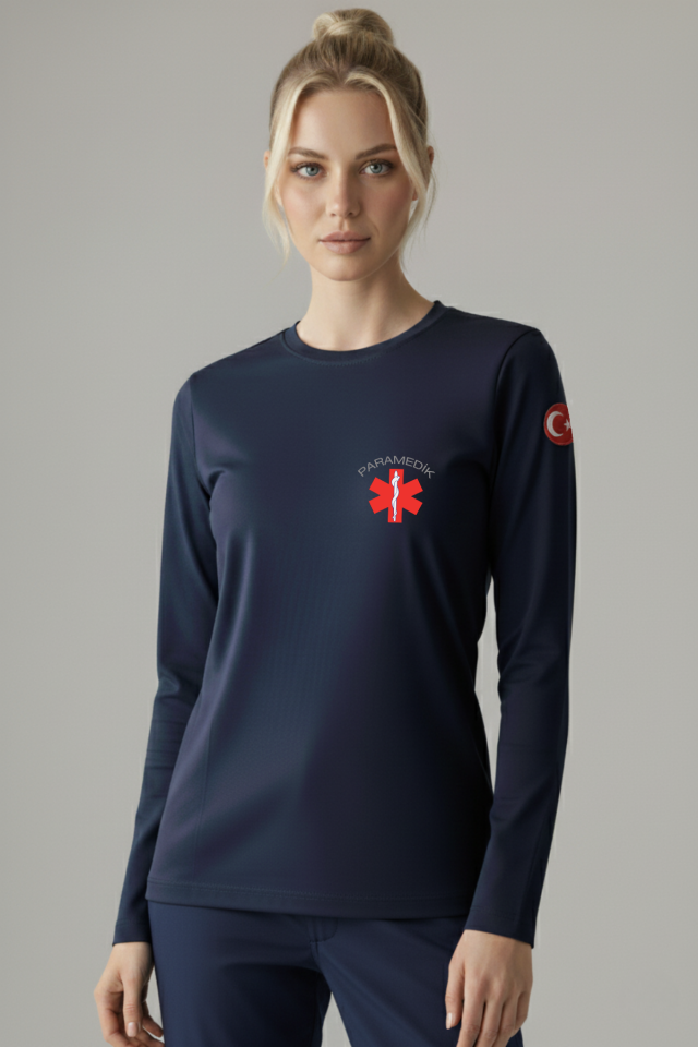 Lacivert Paramedik Mevsimlik Kazak Unisex