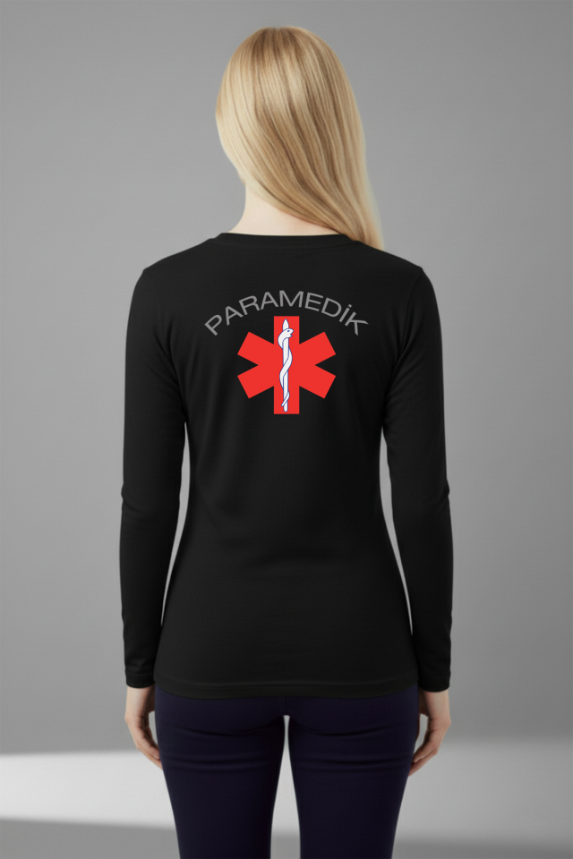 Siyah Paramedik Mevsimlik Kazak Unisex