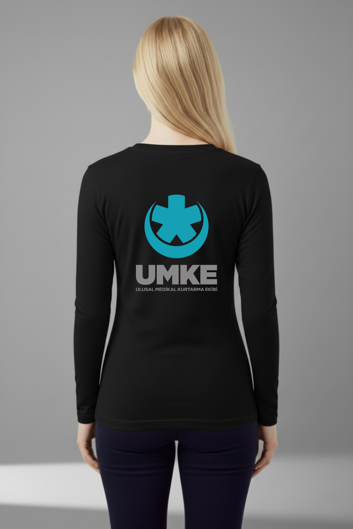 Siyah UMKE Mevsimlik Kazak Unisex