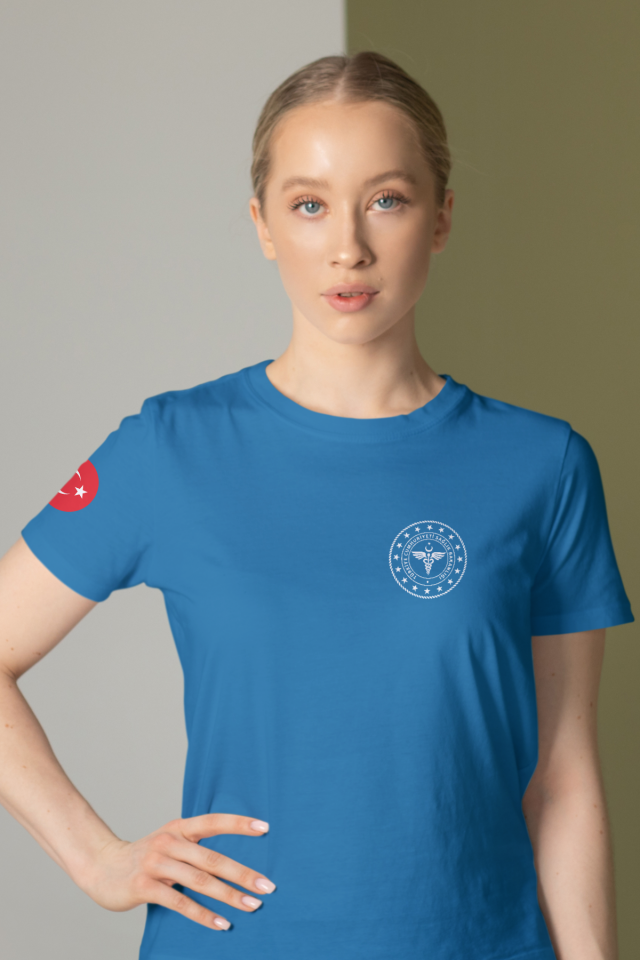 Turkuaz 112 Acil Sağlık Bisiklet Yaka Tişört Unisex L